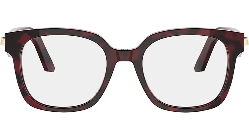 CDiorO S5I Red Havana Squared Eyeglasses