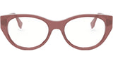FF Diamonds Red Oval Eyeglasses