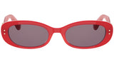 Dior Oblique B1I Red Oval Sunglasses