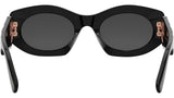 Calla Black Oval Sunglasses