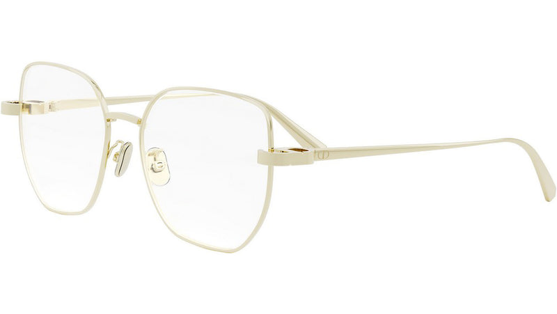 CDiorO S3F Light Gold Geometric Eyeglasses