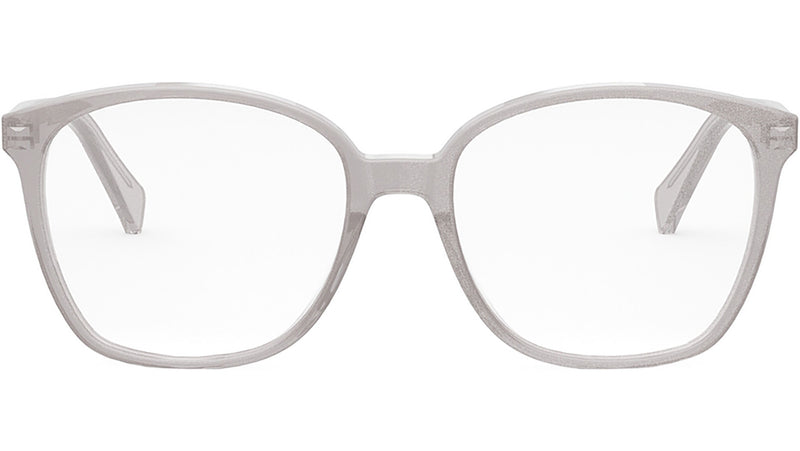 CELINE Thin Milky Grey Glitter Geometric Eyeglasses