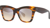 CELINE 3 Dots Brown Havana Cat Eye Sunglasses