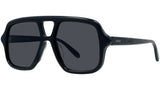 Slim Black Pilot Sunglasses