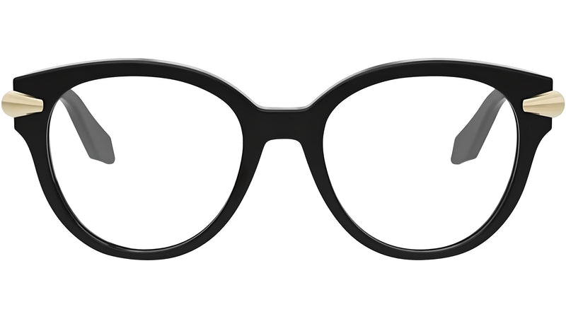 Serpenti Viper Black Round Eyeglasses