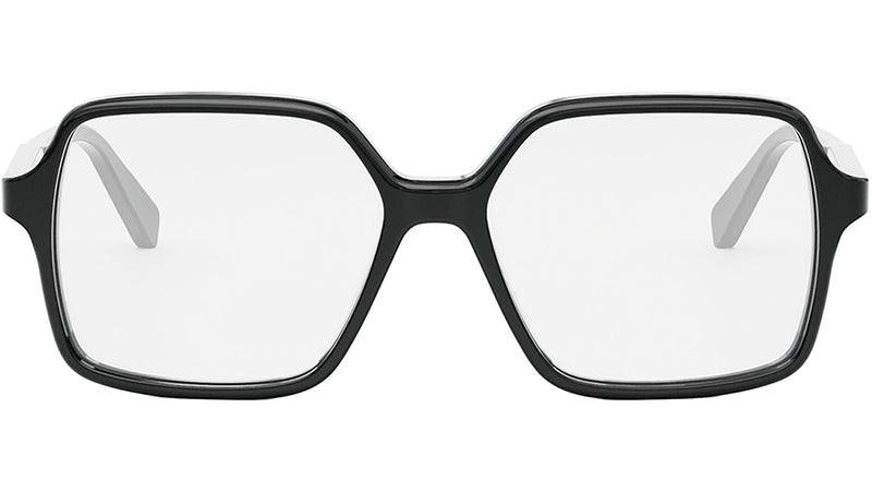 CELINE Thin Shiny Black Geometric Eyeglasses