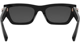 B.zero1 Black Rectangular Sunglasses