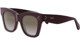 CELINE 3 Dots Burgundy Cat Eye Sunglasses