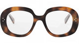 CELINE 3 Dots Tortoise Round Eyeglasses