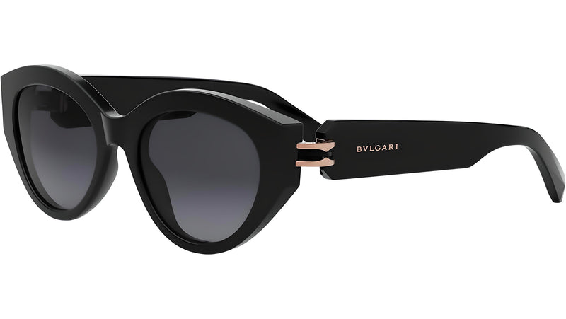 B.zero1 Shiny Black Oval Sunglasses
