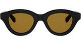 Triomphe Mini Black Round Sunglasses