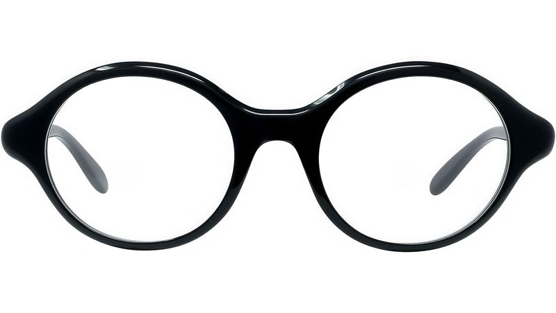 Slim Black Round Eyeglasses