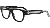 CD DiamondO 10I Shiny Black Squared Eyeglasses