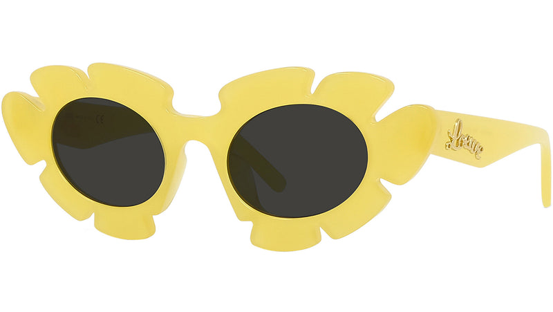 Curvy Yellow Geometric Sunglasses