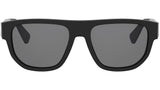 Bvlgari Aluminium Matte Black Geometric Sunglasses