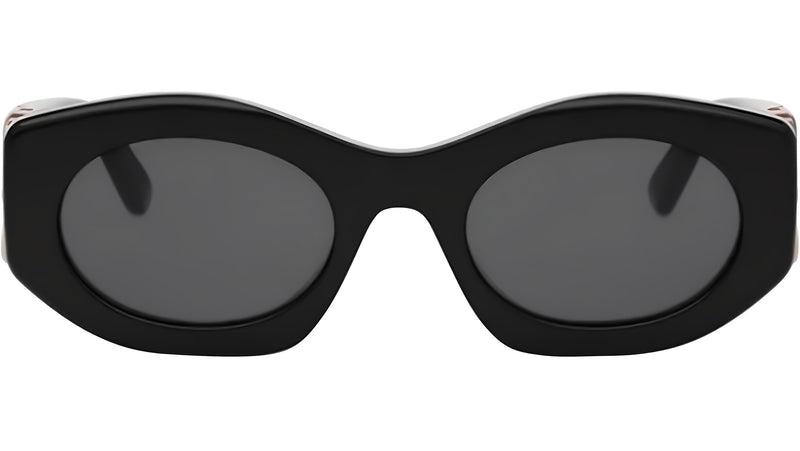 Calla Black Oval Sunglasses