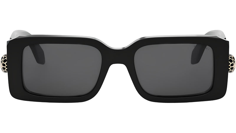 Serpenti Forever Black Rectangular Sunglasses