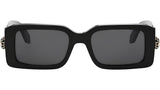 Serpenti Forever Black Rectangular Sunglasses