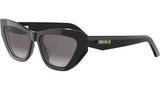 CDior B6I Shiny Black Cat Eye Sunglasses