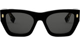 Fendi Roma Black Rectangular Sunglasses