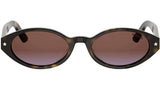 DiorPacific R1I Dark Havana Oval Sunglasses