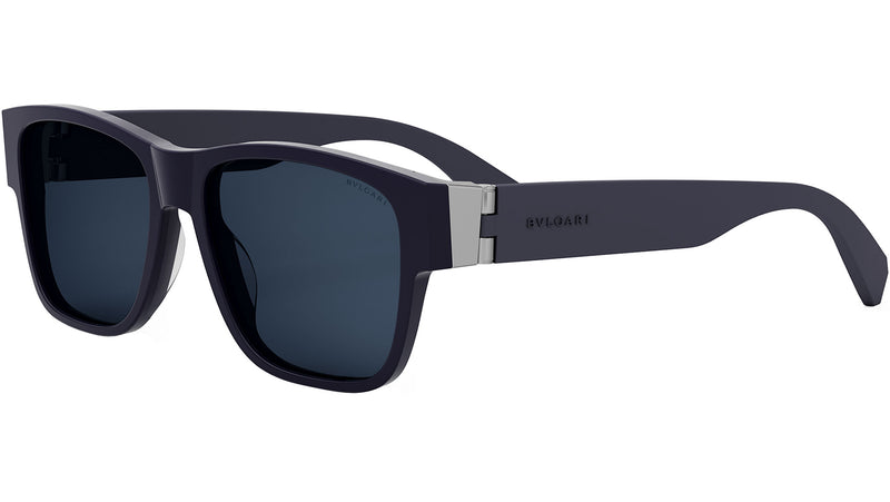 Bvlgari Aluminum Blue Geometric Sunglasses