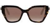 Serpenti Havana Butterfly Sunglasses