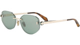 Serpenti Forever Shiny Gold Oval Sunglasses