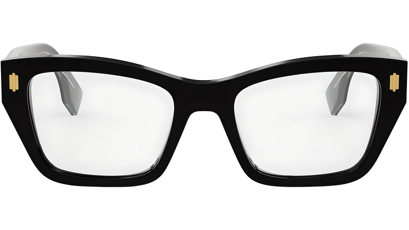 Fendi Roma Black Rectangular Eyeglasses