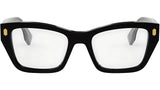 Fendi Roma Black Rectangular Eyeglasses