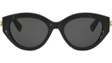 B.zero1 Black Oval Sunglasses