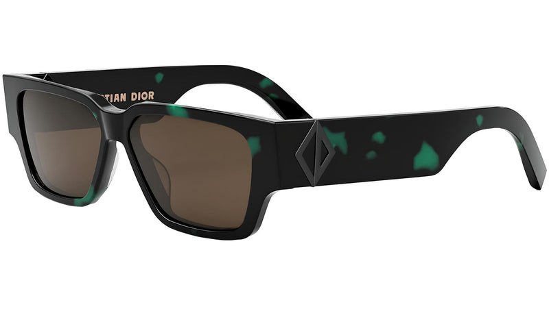 CD Diamond S5I Havana Green Geometric Sunglasses