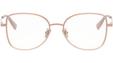 B.zero1 Rose Gold Geometric Eyeglasses