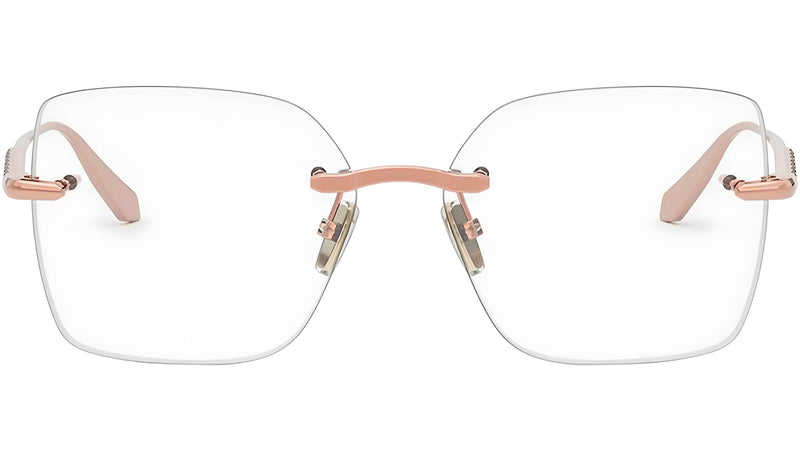 Serpenti High End Rose Gold Geometric Eyeglasses