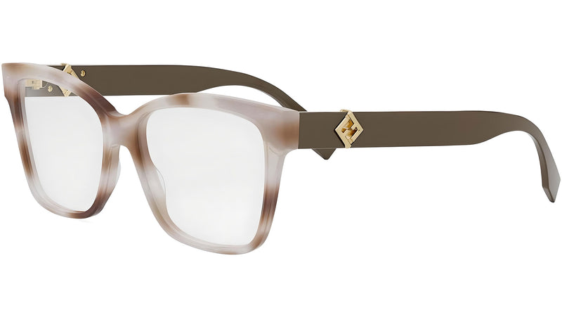 FF Diamonds Havana Square Eyeglasses