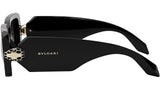 Serpenti Forever Black Rectangular Sunglasses