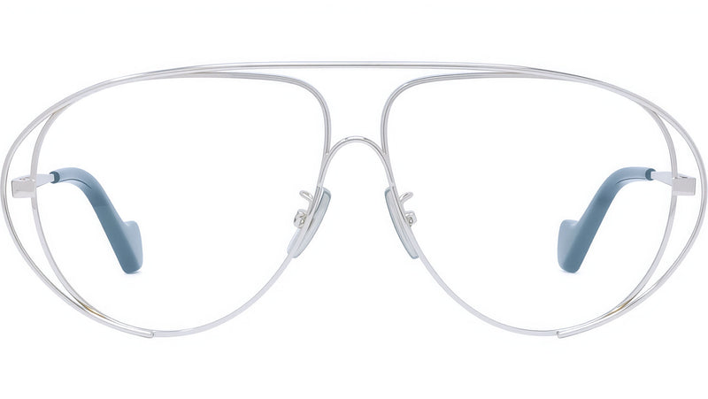 Metal Silver Pilot Eyeglasses
