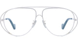 Metal Silver Pilot Eyeglasses
