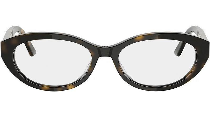 DiorGlowO B1I Dark Havana Oval Eyeglasses
