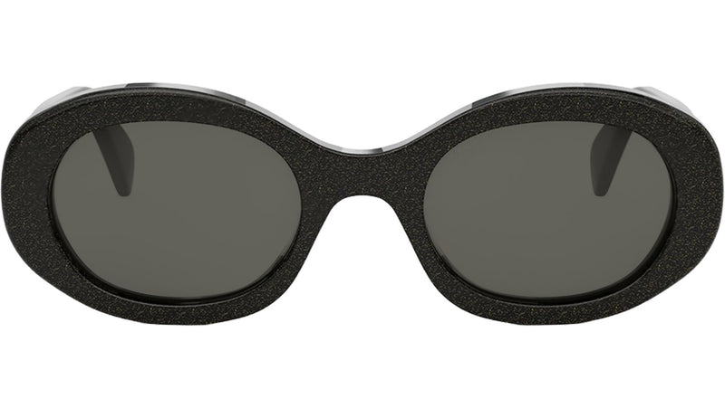 Triomphe Black Oval Sunglasses