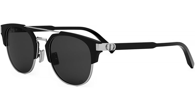 CD Icon 1U Black Geometric Sunglasses