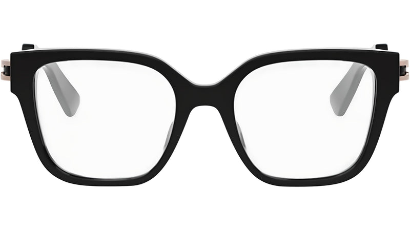 B.zero1 Shiny Black Square Eyeglasses