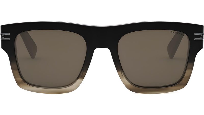 B.zero1 Brown Geometric Sunglasses