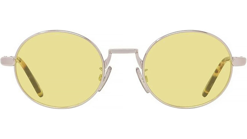 Slim Silver Oval Sunglasses