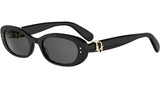 Dior Oblique B1I Black Oval Sunglasses