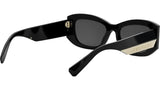 Bvlgari Roma Black Geometric Sunglasses