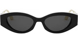 30Montaigne B6I Shiny Black Cat Eye Sunglasses