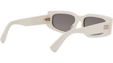 B.zero1 White Rectangular Sunglasses