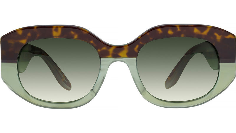 Sueno Green Geometric Sunglasses