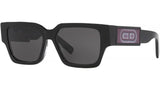 CD SU Black Red Logo Squared Sunglasses